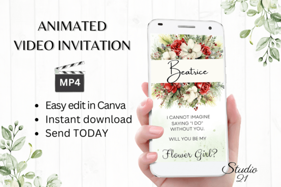 Christmas Flower Girl Proposal W3186FG: A Festive Script Font