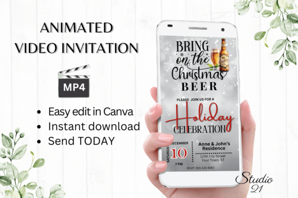 Create a Dazzling Holiday Bash with a Sparkling Christmas Party Invitation