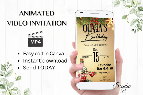 December Birthday - Party Invite: A Festive Digital Template