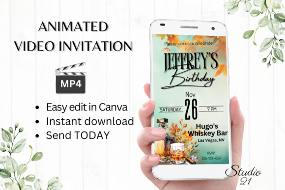 Effortless Fall Whiskey Birthday Invitations: A Digital Guide