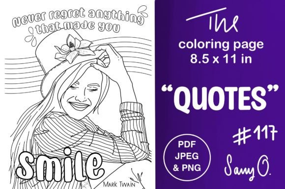 Mark Twain's Wisdom Meets Creative Design: A KDP Coloring Page