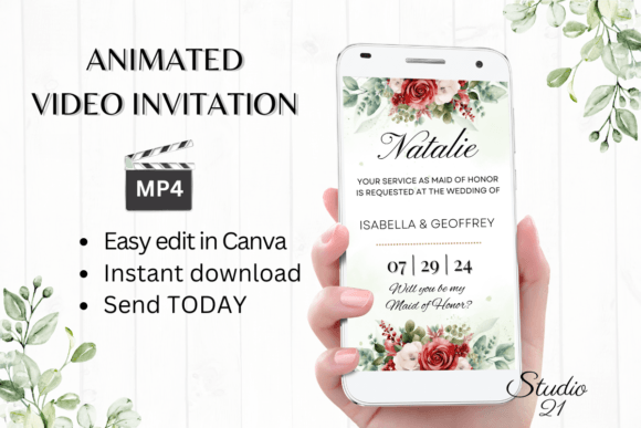 The Perfect Proposal: Red Rose Maid of Honor W3448MH