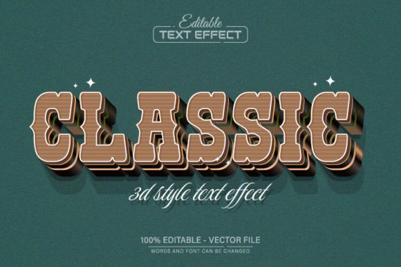 Unlock Nostalgic Depth with the Classic 3D Retro Vintage Text Effect