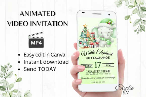 White Elephant Gift Exchange Evite: A Digital Invitation Template